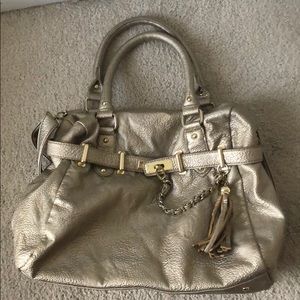 Steve Madden Handbag - Gold with Hot Pink Liner
